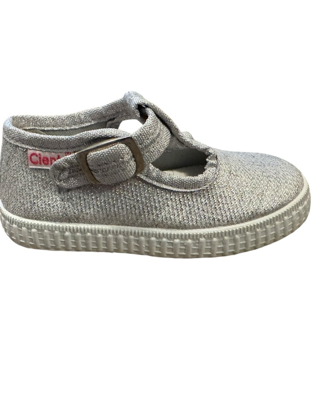 Cienta Kids Silver Mary Jane Shoes Size 5